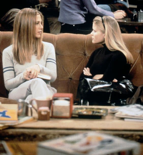 PHOTO: Jennifer Aniston and Reese Witherspoon in a scene on 'Friends,' in 2000. (NBCUniversal via Getty Images)