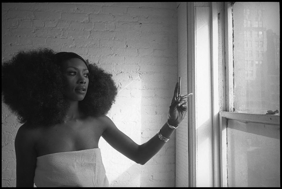 A model in Harlem, New York, 1968 