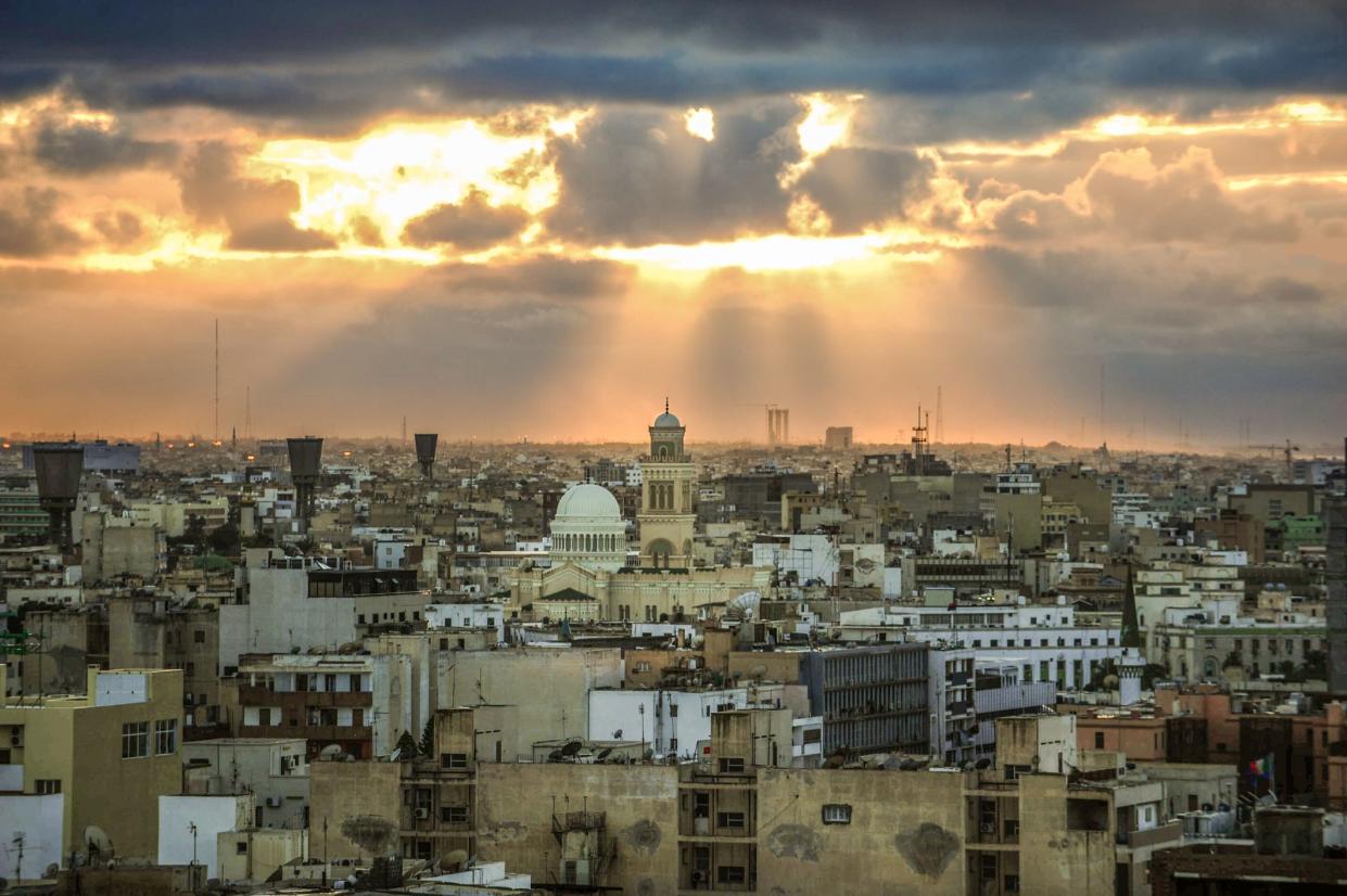 Libya capital Tripoli skyline view