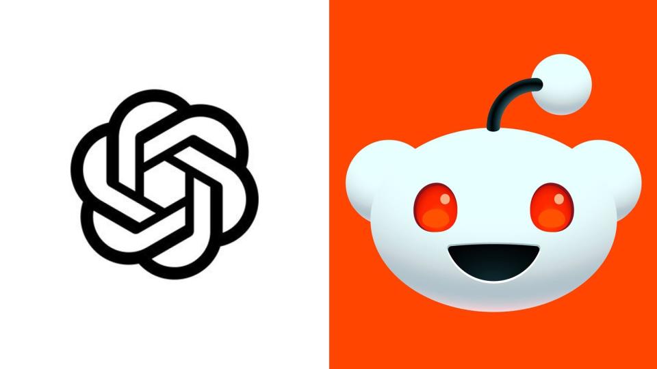 OpenAI宣布與Reddit簽署協議，允許其人工智慧工具直接回應Reddit的討論內容，且OpenAI將能夠存取Reddit的資料API，進而提高其AI產品的效能。（示意圖，翻攝自OpenAI、Reddit臉書）