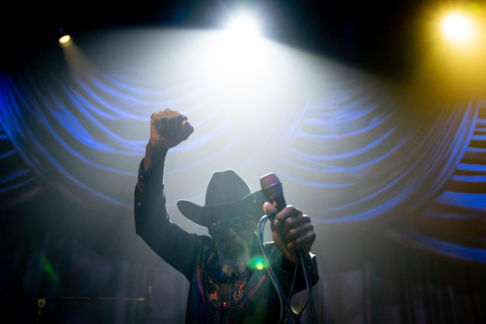Robert Finley performs during the Tell Everybody! record release show at Brooklyn Bowl in Nashville, Tenn., Wednesday, Aug. 9, 2023.