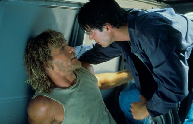 Moviestore/Shutterstock Patrick Swayze and Keanu Reeves in 'Point Break,' 1991