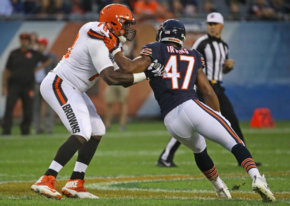 Chicago Bears outside linebacker Isaiah Irving