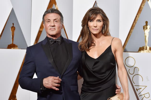 Sylvester Stallone and Jennifer Flavin attend the 88th Annual Academy Awards in 2016. (Photo: Kevork Djansezian via Getty Images)