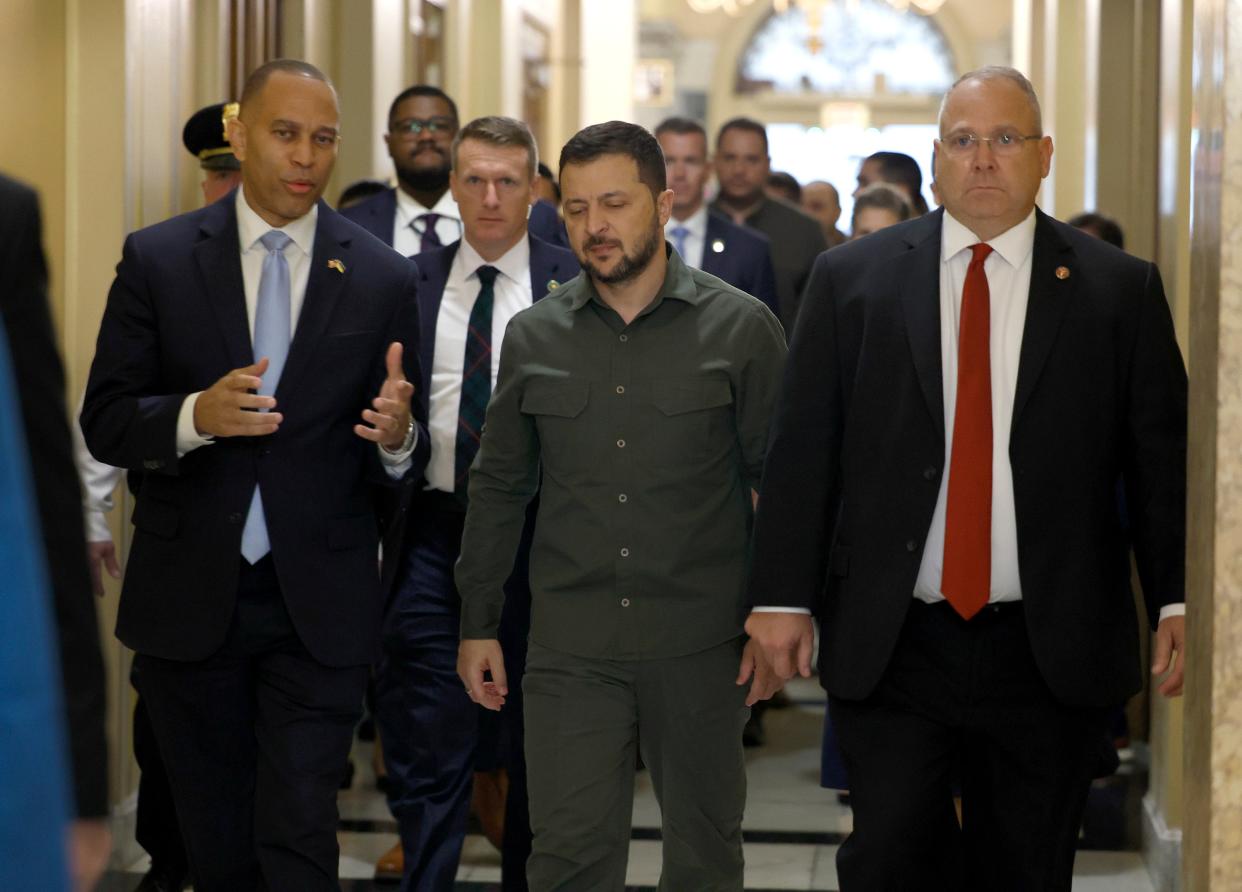 President of Ukraine Volodymyr Zelensky arrives in Washington DC (Getty Images)