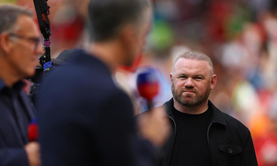 <span>Wayne Rooney, pictured on media duties for Sky Sports, was sacked by Birmingham in January.</span><span>Photograph: Carl Recine/Reuters</span>