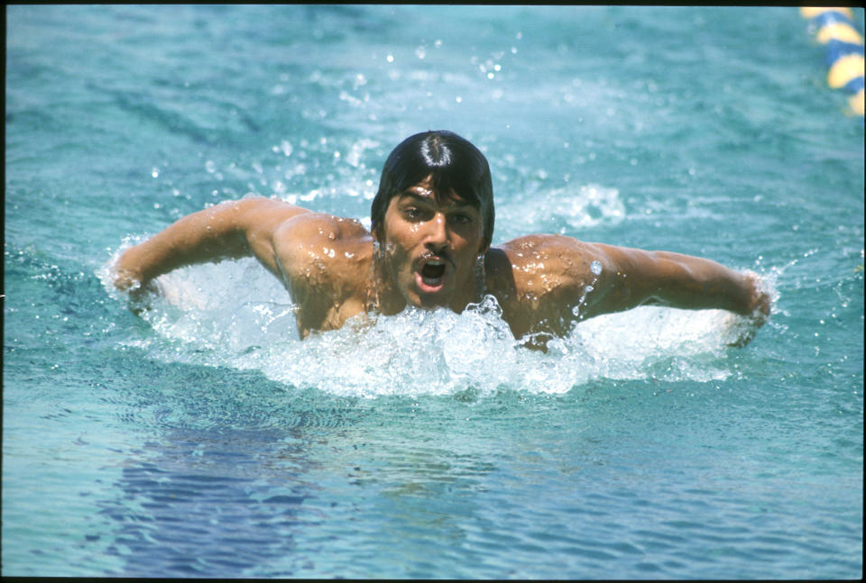 Mark Spitz bei den Olympischen Spielen 1972 in München (Bild: Rich Clarkson / Rich Clarkson & Associate / Getty Images)