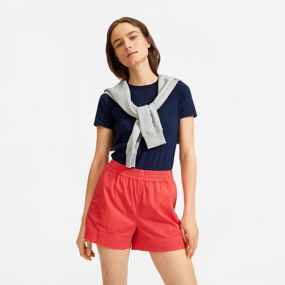 <p><strong>everlane</strong></p><p>everlane.com</p><p><a href="https://go.redirectingat.com?id=74968X1596630&url=https%3A%2F%2Fwww.everlane.com%2Fproducts%2Fwomens-easy-chino-short-tomato&sref=https%3A%2F%2Fwww.bestproducts.com%2Fbuzzing-news%2Fg33378920%2Feverlane-summer-sale-july-2020%2F" rel="nofollow noopener" target="_blank" data-ylk="slk:Shop Now;elm:context_link;itc:0;sec:content-canvas" class="link ">Shop Now</a></p><p><del>$48</del><strong><br>$34</strong></p><p>Between its elastic waistband and four, fun colorways, these shorts are the summer equivalent to a great pair of sweats.</p>