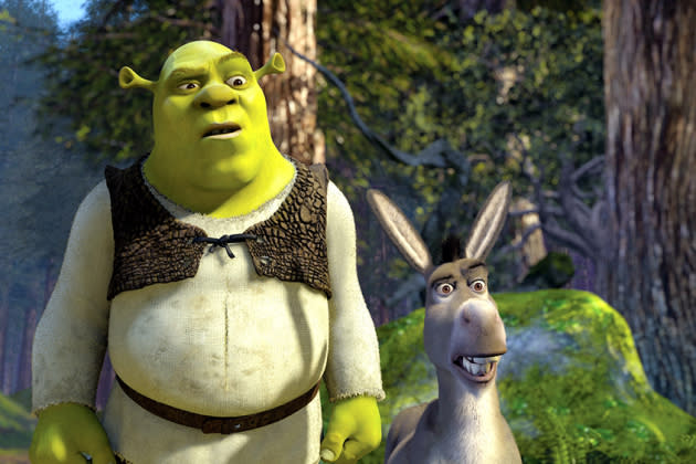 Why does Shrek's Donkey praise a rock at the beginning of Movie Shrek 1?  CURIOSITY you don't know! 