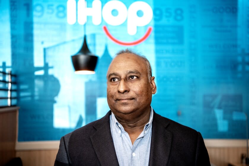 TUJUNGA, CA - MAY 04: Portrait of IHOP franchise owner Mohammad Ashraf on Wednesday, May 4, 2022 in Tujunga, CA. Ashraf has begun making and serving a Halal menu at both his Tujunga and Fullerton restaurants, although not all items are available in the Tujunga location yet. (Mariah Tauger / Los Angeles Times)