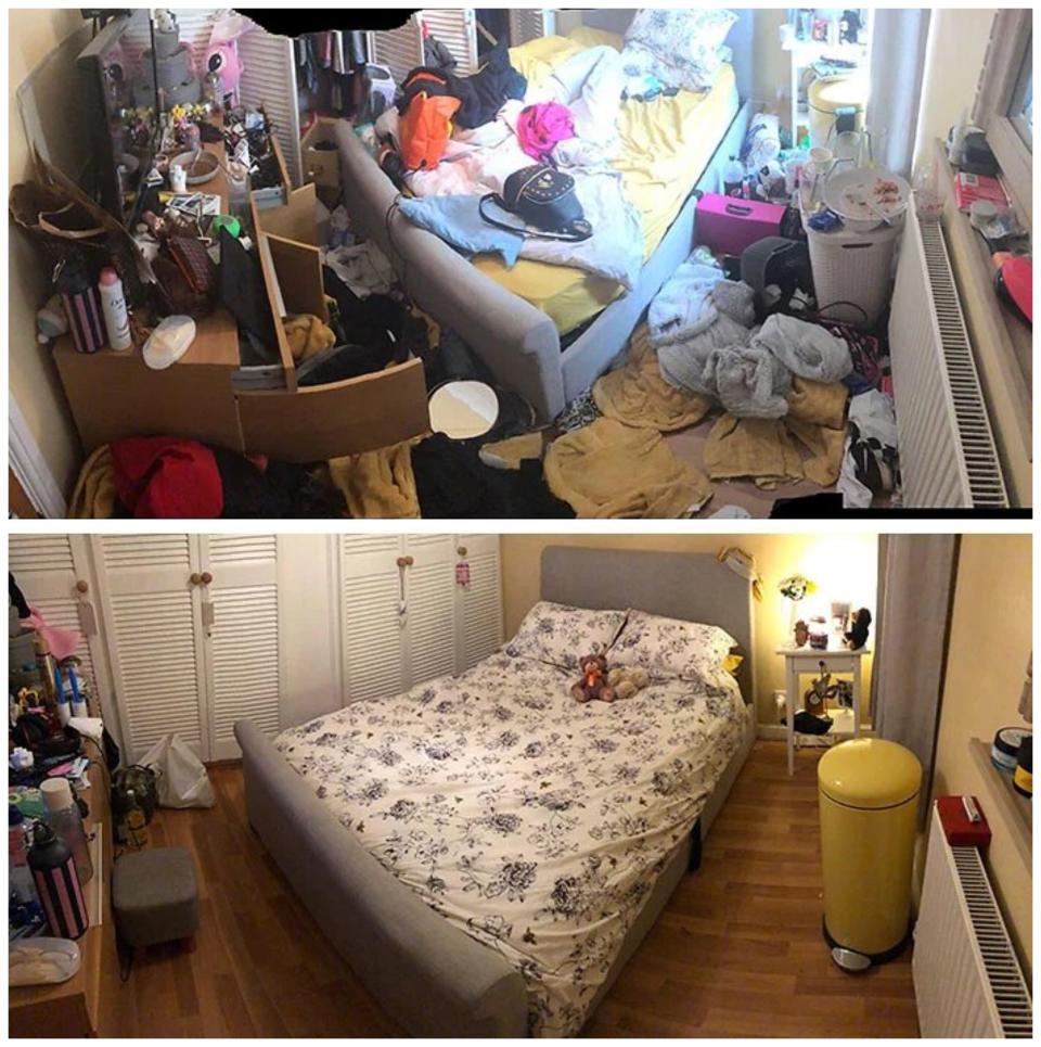 Estas fotos muestran el antes y el después de las habitaciones de personas con depresión