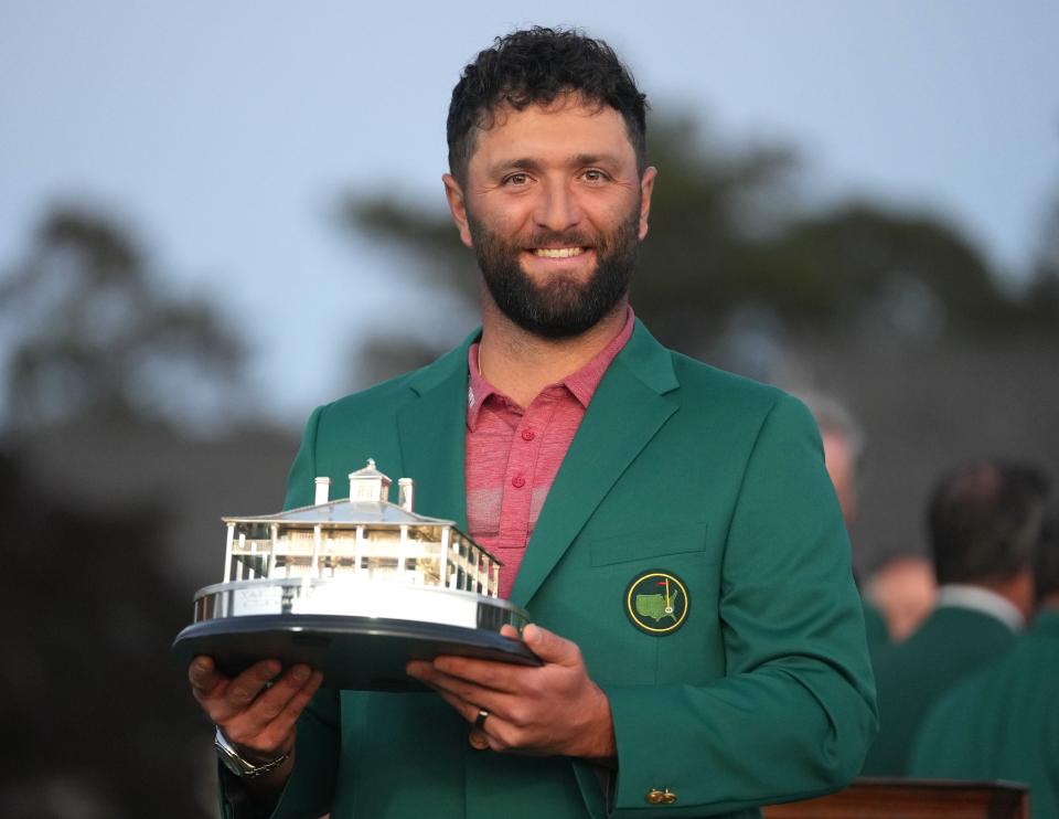 Jon Rahm won the 2023 Masters by four strokes over Brooks Koepka and Phil Mickelson. (Photo by Wu Xiaoling/Xinhua via Getty Images)