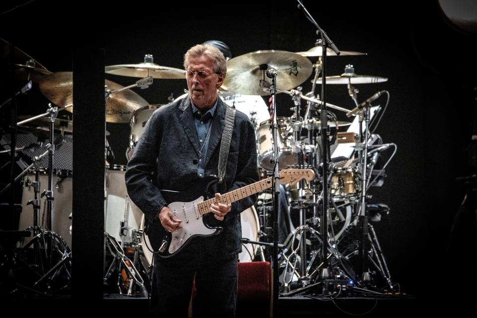 Eric Clapton on opening night of his tour in Pittsburgh.