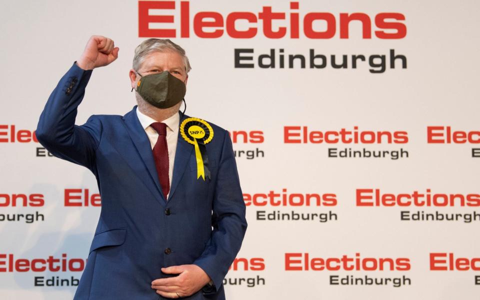 Angus Robertson, the SNP’s former Westminster leader, won Ruth Davidson’s former seat of Edinburgh Central