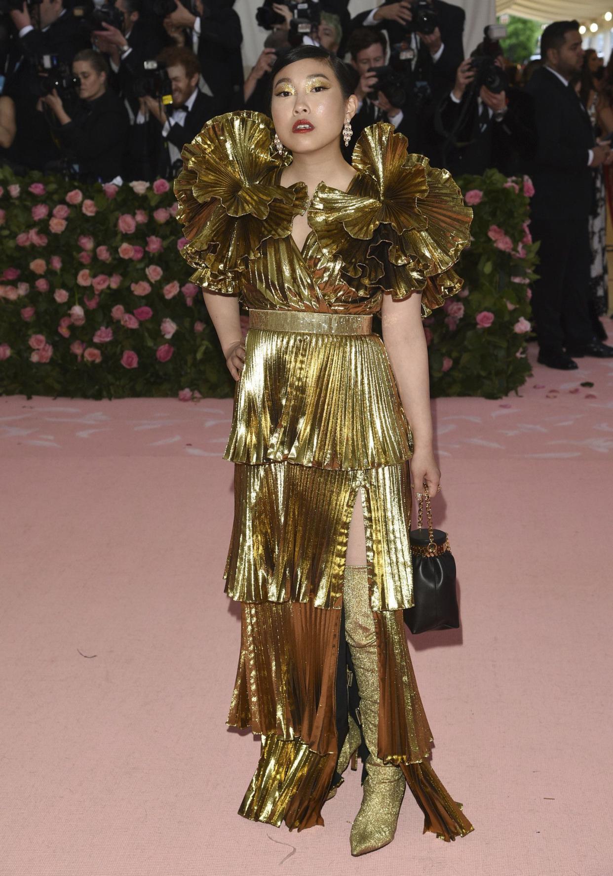 Awkwafina attends The Metropolitan Museum of Art's Costume Institute benefit gala celebrating the opening of the "Camp: Notes on Fashion" exhibition on Monday, May 6, 2019, in New York.