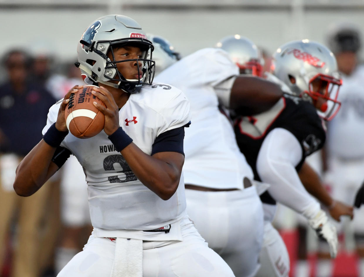 Caylin Newton led Howard last season to one of the greatest upsets in college football history. (Getty Images)