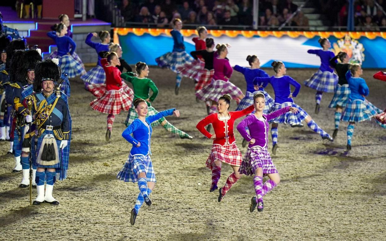 Dancers from the Royal Edinburgh Military Tattoo perform at A Gallop Through History - Steve Parsons/PA