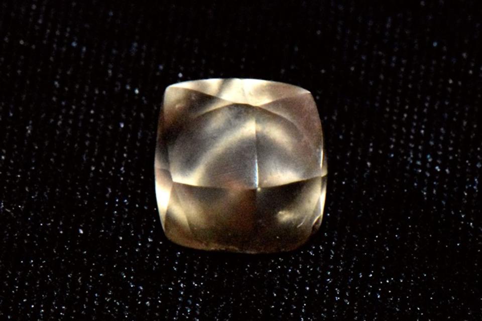 <p> Arkansas State Parks</p> Diamond found by 7-year-old Aspen Brown at Crater of Diamonds State Park in Arkansas