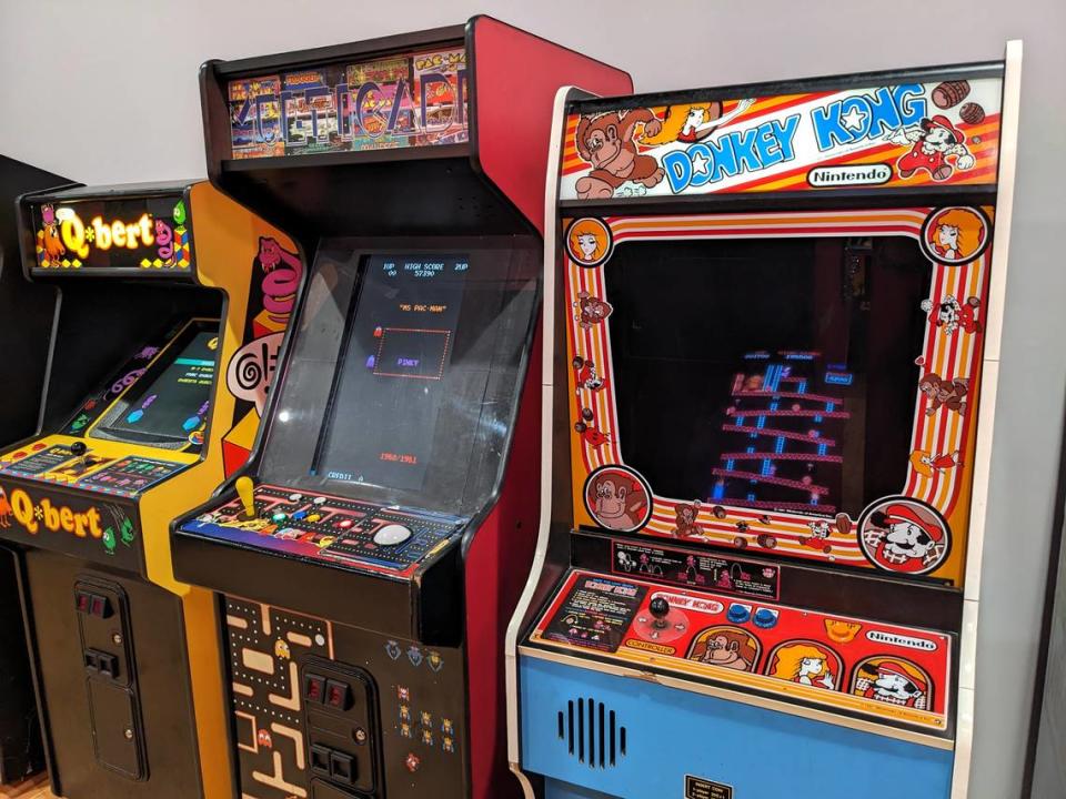Q*Bert, Pac-Man and Donkey Kong are a few of the classic video games available at Atomic Pinball Arcade in Wood River.