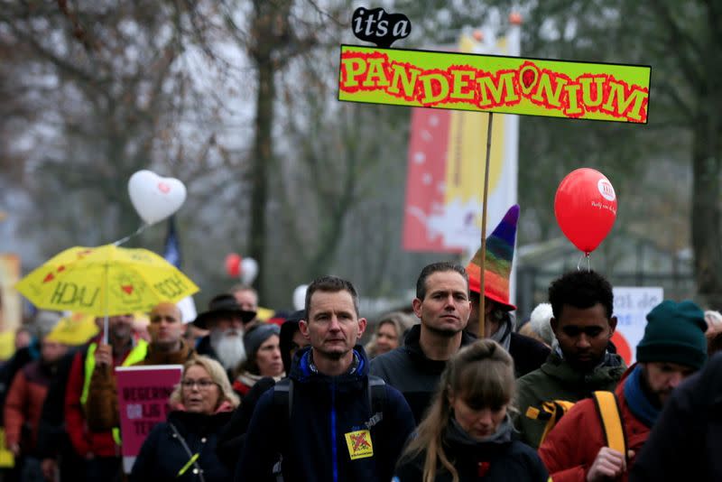 Protest against COVID-19 measures, in Utrecht