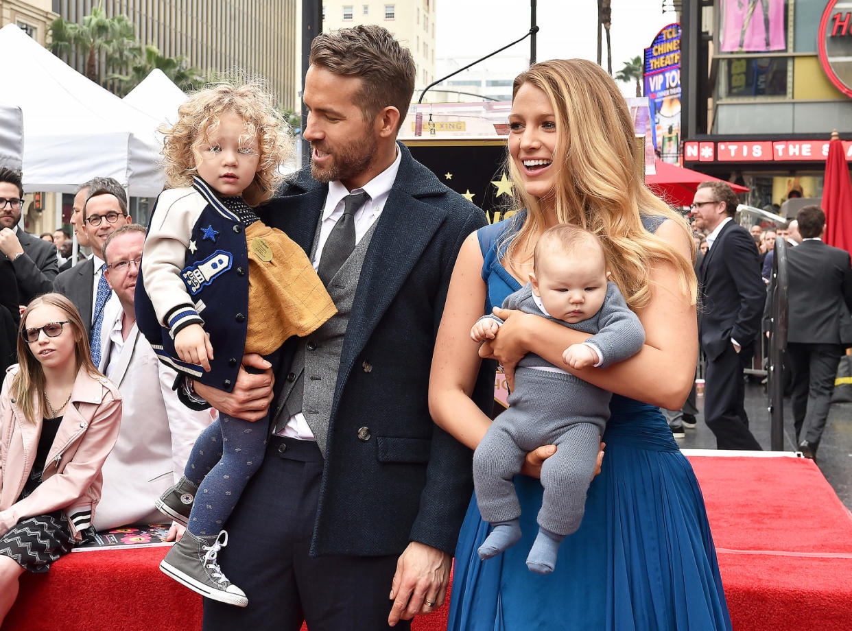 Ryan Reynolds and Blake Lively with daughters James Reynolds and Ines Reynolds (Axelle/Bauer-Griffin / FilmMagic)