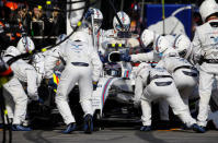 Formula One - F1 - Australian Grand Prix - Melbourne, Australia - 26/03/2017 - Williams driver Lance Stroll of Canada has a tyre change during during the Australian Formula One Grand Prix. REUTERS/Brandon Malone
