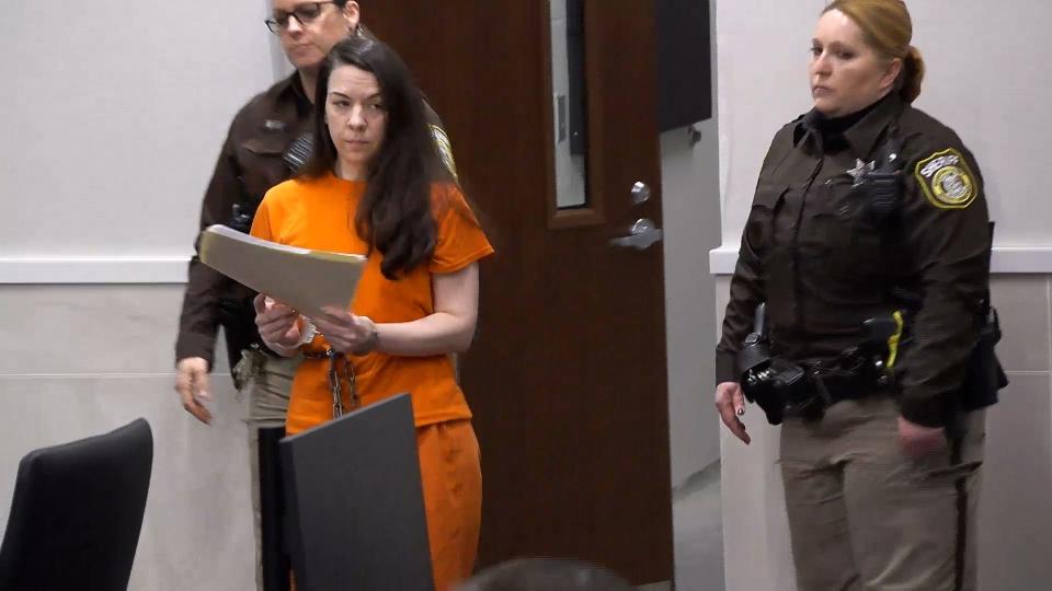 Jessy Kurczewski enters the courtroom on Dec. 7, 2023 where her lawyers Donna Kuchler and Pablo Galaviz would be allowed to withdraw as counsel for Kurczewski due to conflict of interest. Her sentencing hearing is scheduled for April 5, 2024.