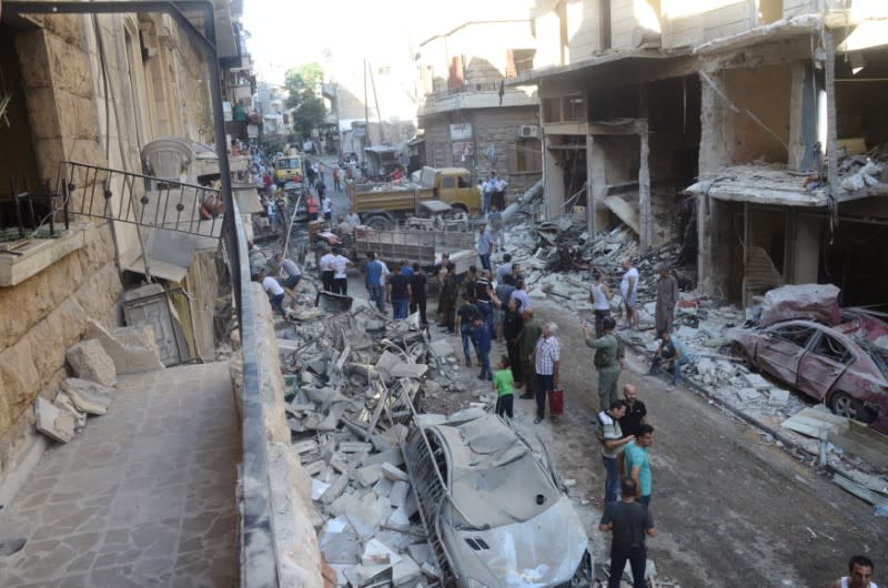 A Alep. Selon l'Observatoire syrien des droits de l'homme (OSDH), les rebelles syriens ont bombardé lundi matin les quartiers de la ville tenus par les forces gouvernementales et se sont heurtés à leurs alliés dans le centre. /Photo prise le 11 juillet 2016/SANA