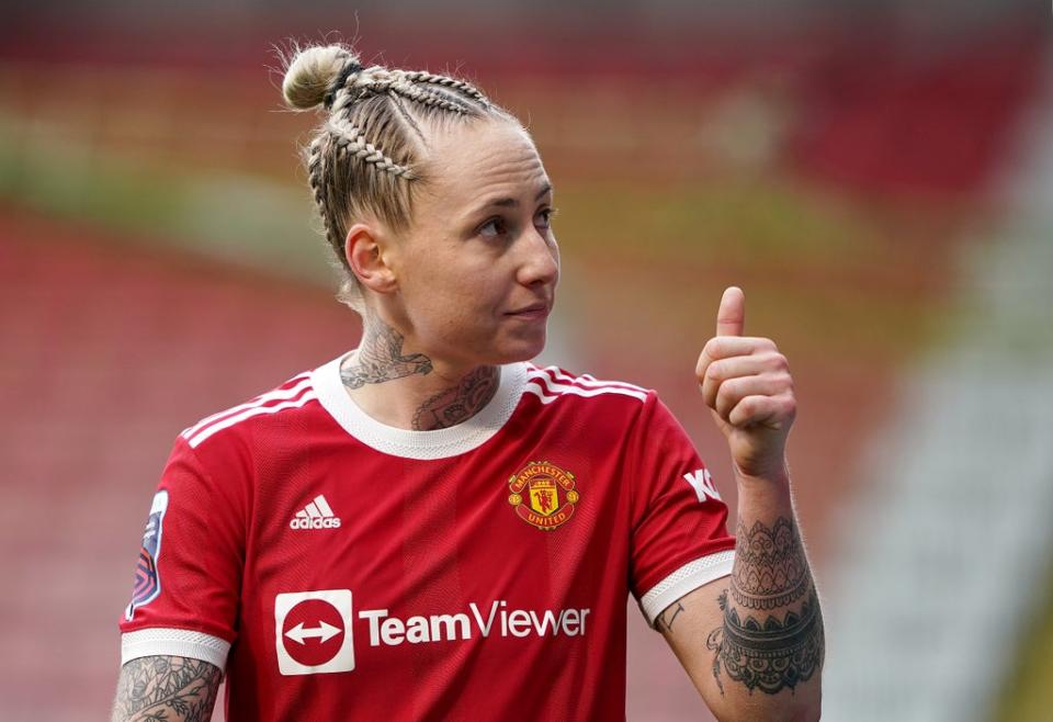 Leah Galton added a third for Manchester United in her side’s 3-0 win (Zac Goodwin/PA) (PA Wire)