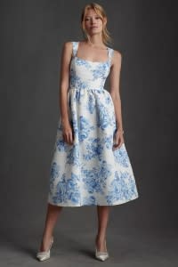 taffeta floral dress