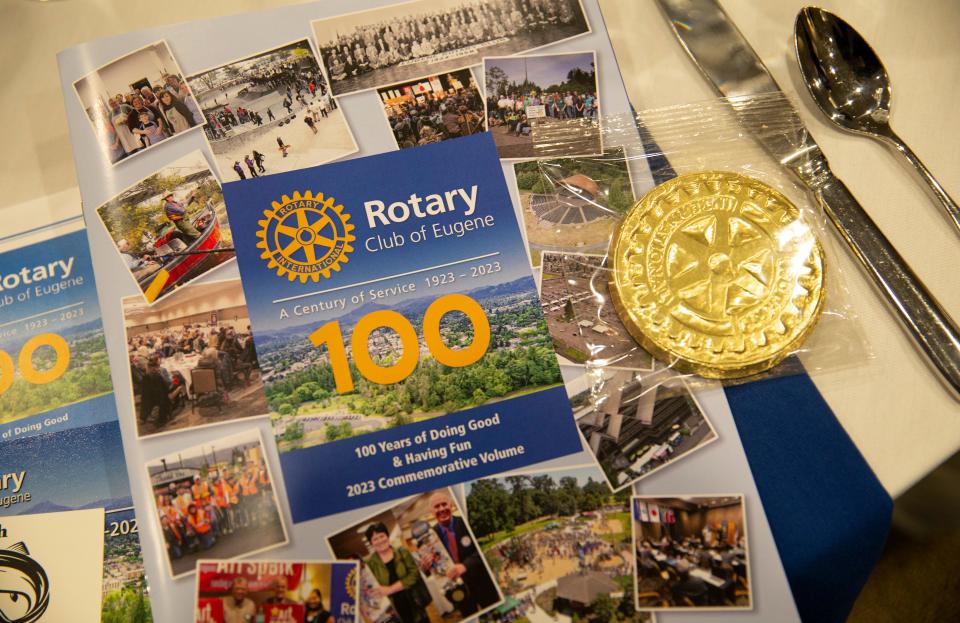 The Eugene Rotary celebrated 100 years with a dinner party at the Graduate Hotel in Eugene March 15, 2023.