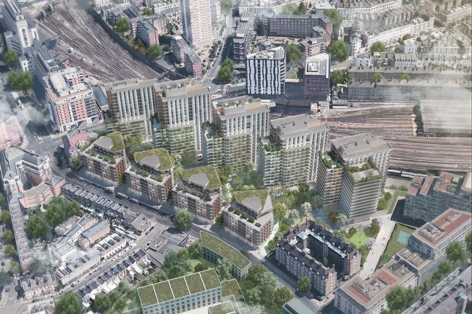 Ebury Bridge Road will see 780 properties built in total, including 370 council homes (Handout)