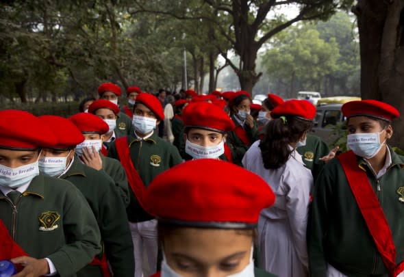 Static India Kid's protest pollution