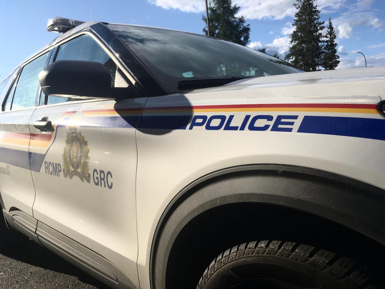 An RCMP cruiser in Yellowknife on July 30, 2021. RCMP say they are investigating a fatal shooting that occurred at an apartment building early Friday morning. (Liny Lamberink/CBC - image credit)