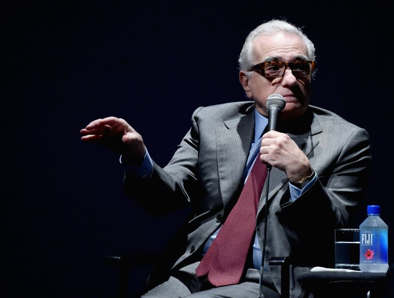 Martin Scorsese, pictured in New York on October 1, 2015, was criticised for making openly commercial references in his 16-minute film 'The Audition', which premiered at the Busan Film Festival