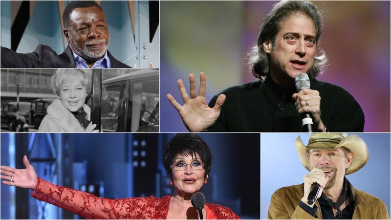 L-R, Clockwise: Carl Weathers; Richard Lewis; Toby Keith; Chita Rivera; Glynis Johns