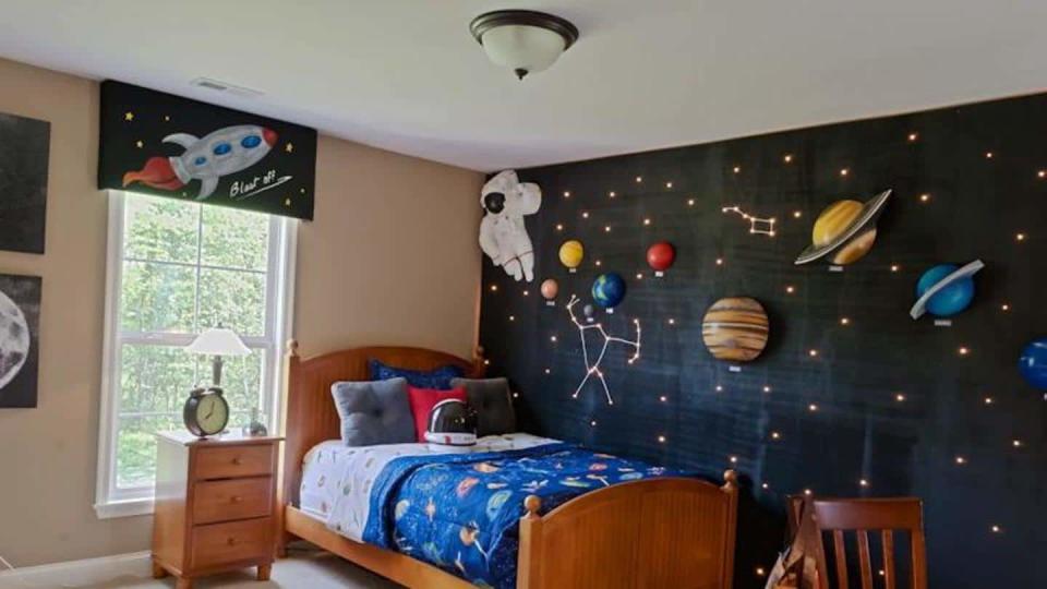 How to setup a space themed bedroom in easy ways