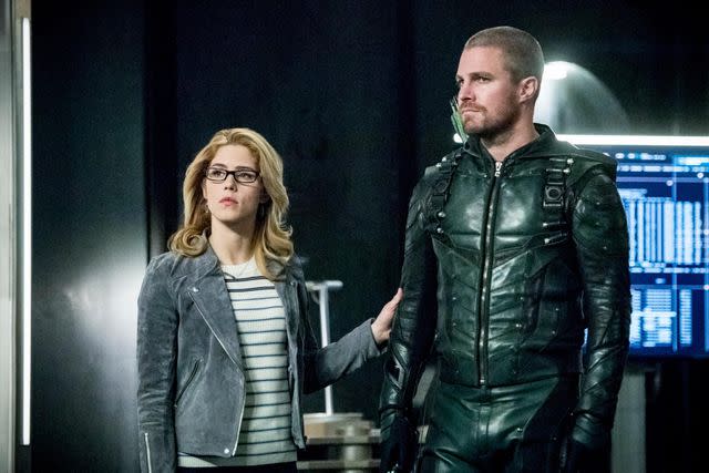 Dean Buscher/The CW Emily Bett Rickards and Stephen Amell on "Arrow"