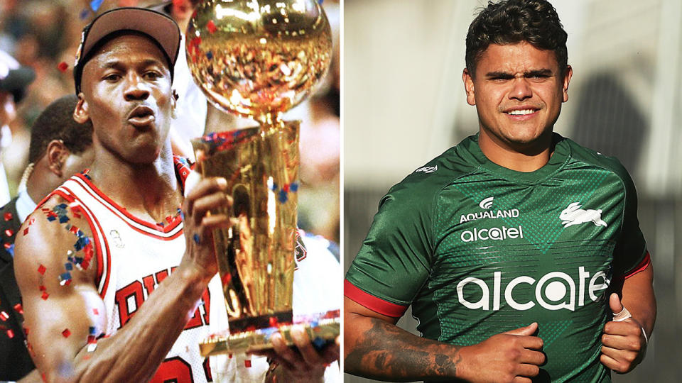 Latrell Mitchell to Michael Jordan, pictured here in their respective sports.