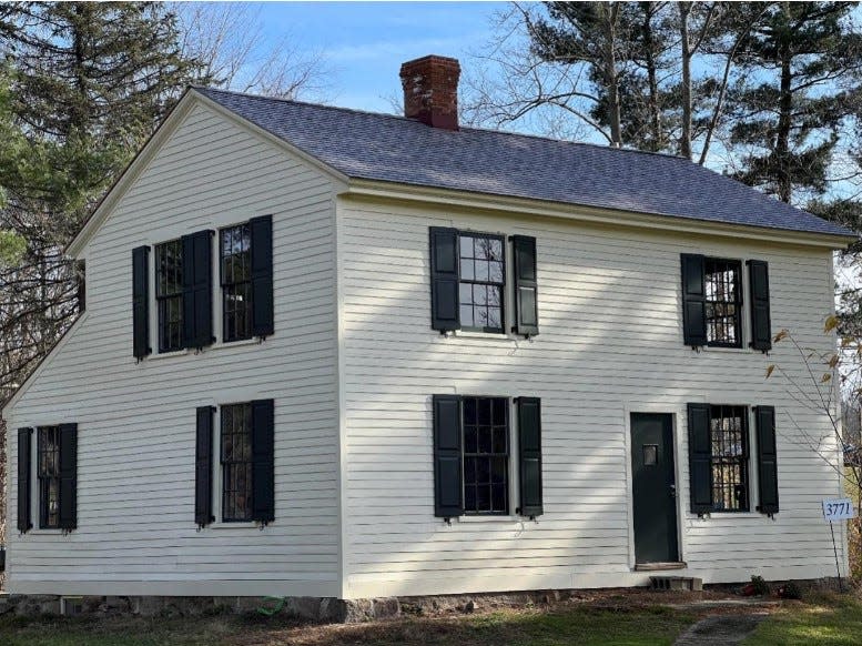 The Oviatt House as it appears today following restoration. Considered one of the oldest houses in Richfield, the home stands at its original location at West Streetsboro and Oviatt roads.