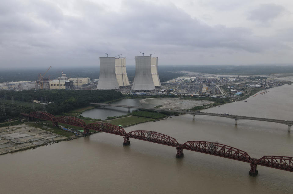 A view of the Rooppur Nuclear Power Plant at Ishwardi in Pabna, Bangladesh, Wednesday, Oct.4, 2023. (AP Photo/Mahmud Hossain Opu)