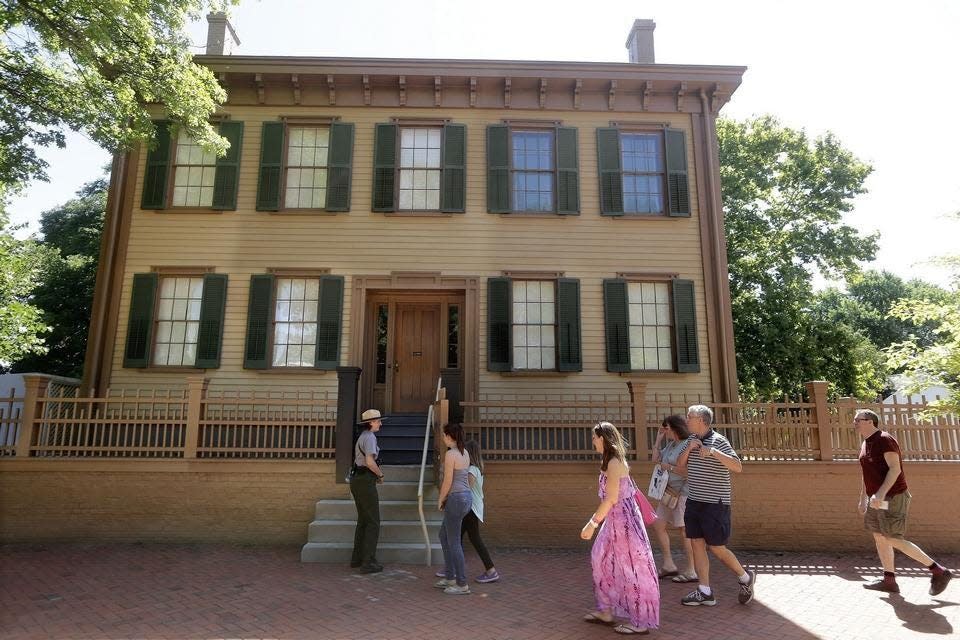 The Lincoln Home National Historic Site in Springfield. Built in 1839 and first occupied by the Lincolns in 1844, the two-story home is where Abraham and Mary Todd Lincoln and their sons lived for 17 years while the future president worked as a Springfield lawyer and launched his political career.