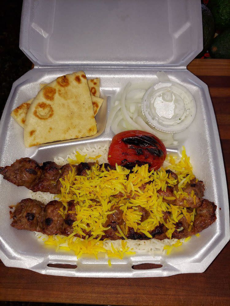 Beef shish kebob from Haydeh's Bistro in Oklahoma City