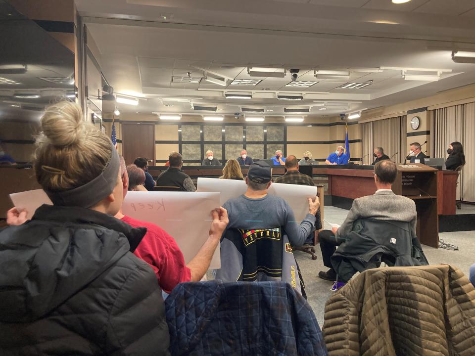 Residents sat in on a St. Cloud City Council meeting Monday, Jan. 24, 2022, as city officials discussed a city mask mandate.