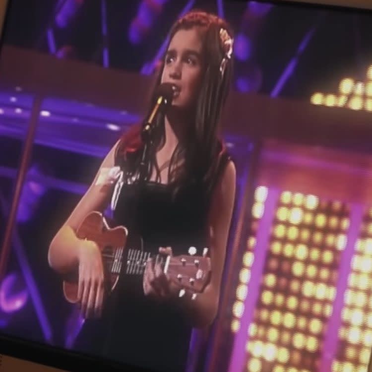 Amaia Romero en su debut televisivo a los 11 años.