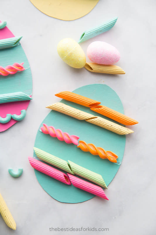 <p>BestIdeasForKids.com</p><p>From macaroni necklaces to pasta Easter eggs!</p><p>From <a href="https://www.thebestideasforkids.com/pasta-easter-eggs/" rel="nofollow noopener" target="_blank" data-ylk="slk:BestIdeasForKids.com;elm:context_link;itc:0;sec:content-canvas" class="link rapid-noclick-resp">BestIdeasForKids.com</a>.</p><p><strong>Related: <a href="https://parade.com/1339941/leighblickley/chocolate-easter-eggs/" rel="nofollow noopener" target="_blank" data-ylk="slk:30 Chocolate Easter Eggs Perfect For Basket-Filling And Gift-Giving;elm:context_link;itc:0;sec:content-canvas" class="link rapid-noclick-resp">30 Chocolate Easter Eggs Perfect For Basket-Filling And Gift-Giving</a></strong></p>