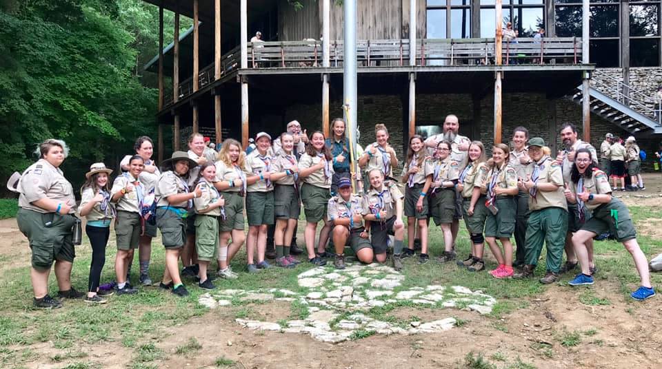 BSA Troop 2019 was among the first all-girl units to attend summer camp at Boxwell Scout Reservation, near Lebanon. Boxwell has been a destination for scouts for nearly 100 years.