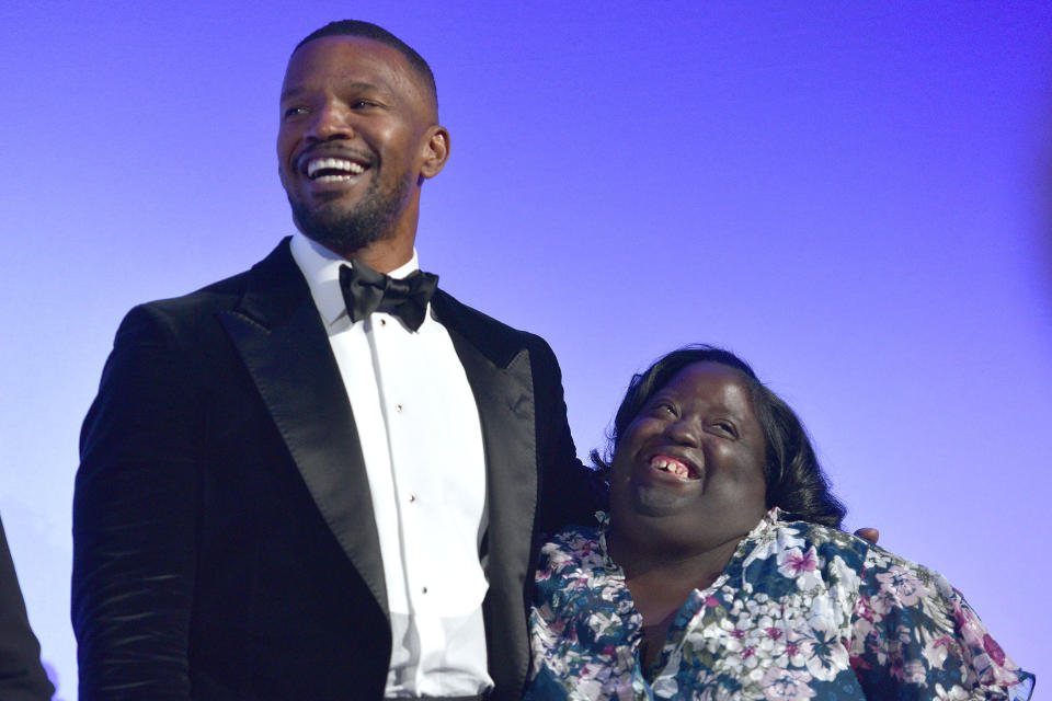 Jamie Foxx Supports Sister DeOndra at Global Down Syndrome Foundation Event