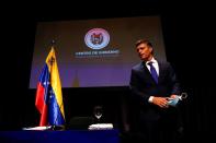 Venezuelan opposition politician Leopoldo Lopez holds a news conference in Madrid