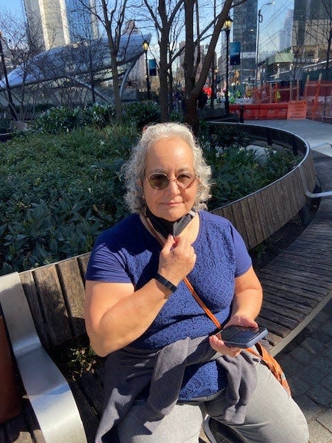 Elsa Forero said she plans to take the trains for the rest of her visit to New York from Tacoma, Wash.